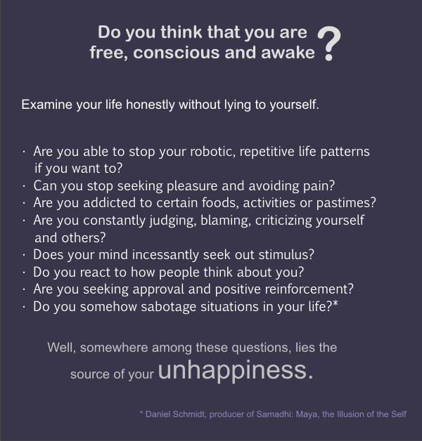 What’s the source of unhappiness?